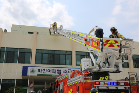 춘천소방서, 경형사다리차 현지적응훈련 실시