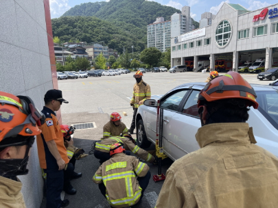 춘천소방서, 교통사고 구조훈련