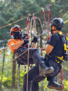 철원소방서, 집라인(Zip Line)시설 안전사고 대비 합동 인명구조훈련 실시
