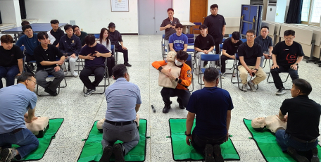 철원소방서, 경찰공무원 대상 심폐소생술 교육 실시