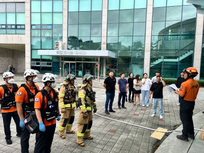 강릉소방서, 추석 대비 공연장 화재예방 합동훈련 실시