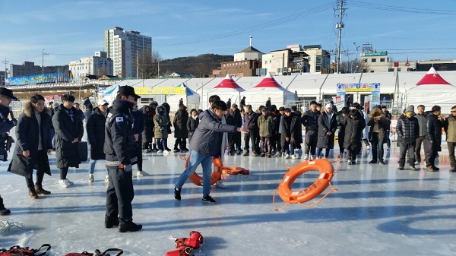 홍천소방서, 제6회 인삼송어축제 개장 준비 인명구조교육 실시