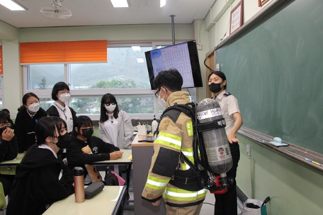 인제소방서, 원통중학교서 미래소방관 체험교실 운영