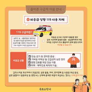 비응급 상황 119 사용 자제 안내