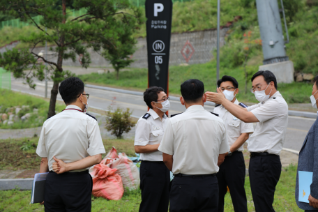 윤상기 소방본부장님 학교 방문