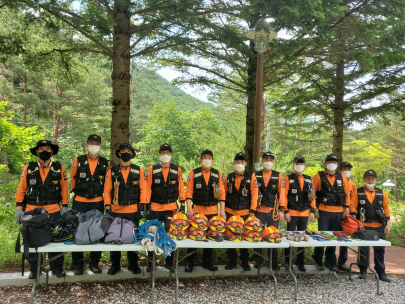 태백소방서, 여름철 풍수해 대비 계곡고립 특별 인명구조훈련 실시