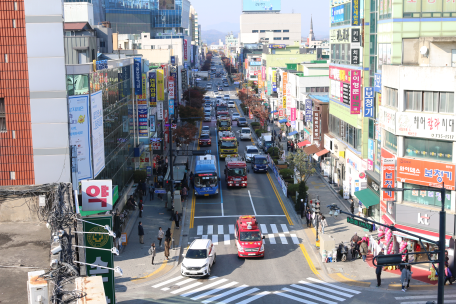 불조심 강조의 달 소방차 길터주기 퍼레이드