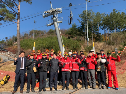 119구조대 리프트 고립사고 대비 인명구조훈련